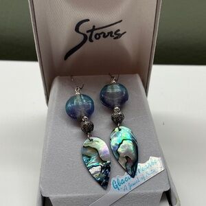Blue and Silver Earrings
